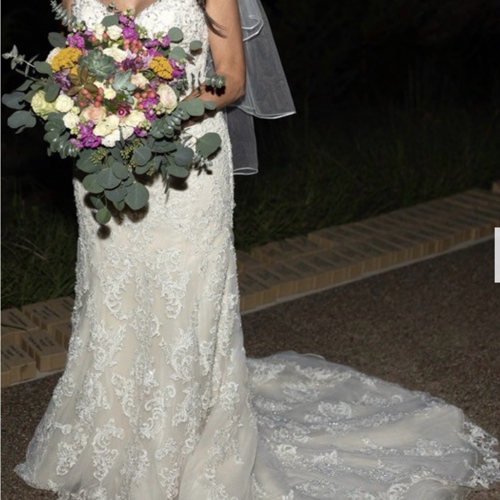 Sottero and Midgley Cream Lace Wedding Dress